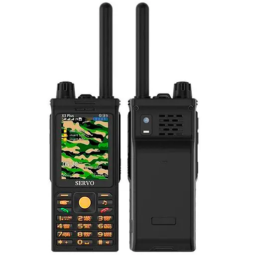 Servo X3 Plus ( 3 sim + рація ) Black - фото 1