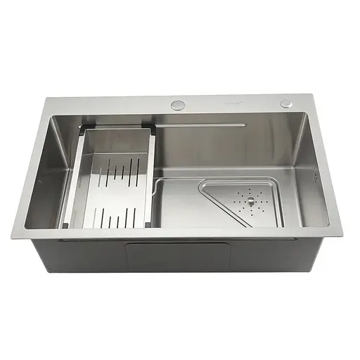 Кухонная мойка Gappo GS7246 накладная 720x460 мм, нержавеющая сталь, Нержавеющая сталь - фото 2