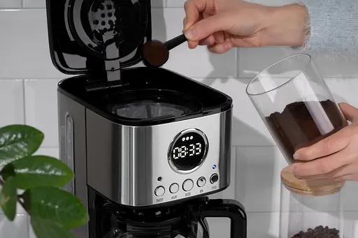 ARDESTO Кофеварка капельная Steel Collection FCM-D3200, 1,5 л, молотый кофе, серебристая - фото 3