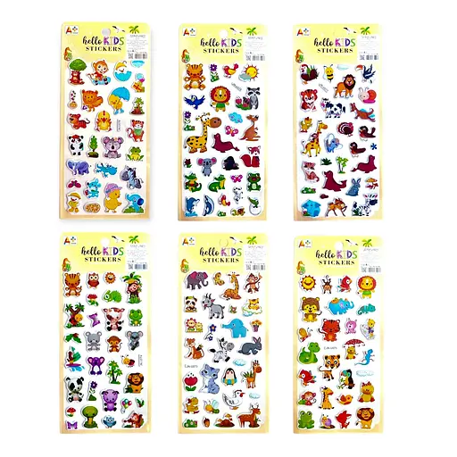 Наліпки дитячі Malevaro 6 дизайнів 12 шт. (762787ML)