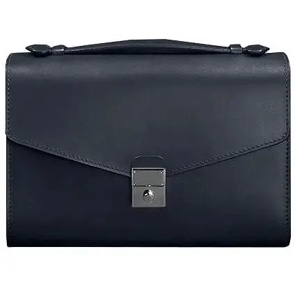 Жіноча шкіряна сумка-кроссбоді Lola темно-синя - фото 1