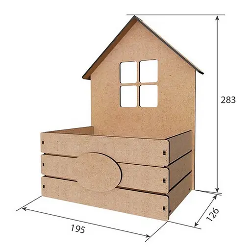 Заготовка для декорування "Будиночок з віконцем" Fabrika Decoru FDPO-406 - фото 3