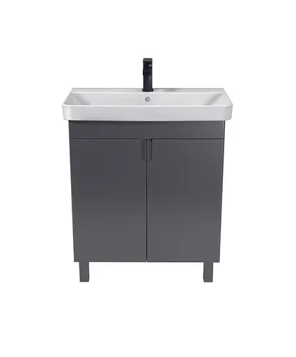 Тумба Мойдодир Simple Graphite 70-U з умивальником River 70 графітова універсальна Графіт - фото 3
