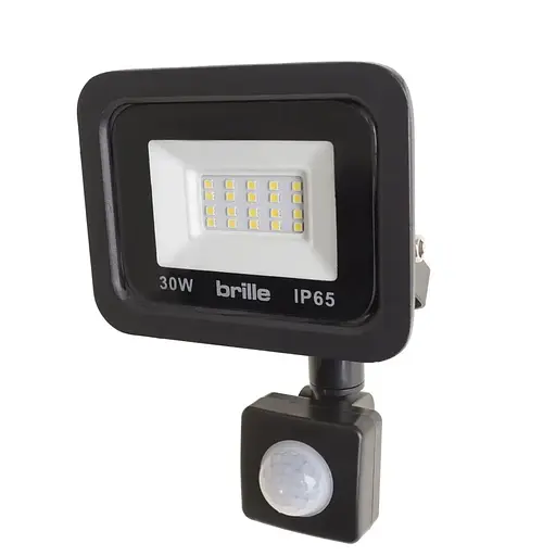 Светодиодный прожектор Brille с датчиком движения HL-19P/30W CW IP65 - фото 1