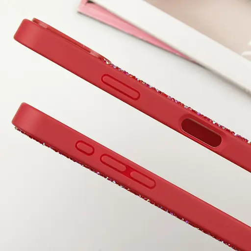 Чехол TPU Bling World Rock Diamond для Apple iPhone 16, 6.1 Красный - фото 4