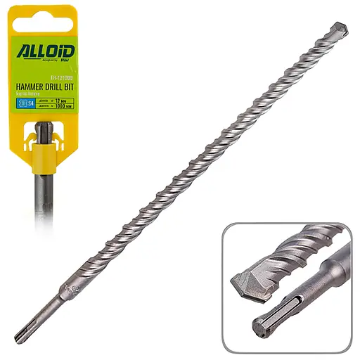 Бур по бетону Alloid Building Tools SDS-plus S4 12x1000мм (FH-121000) - фото 1