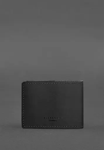 Универсальная кожаная обложка для удостоверения черная Crazy Horse - фото 4