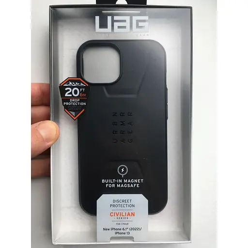 Оригінальний протиударний чохол UAG Civilian для iPhone 14 / iPhone 13 (6.1") Black 114036114040 - фото 4