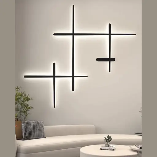 Настенный светильник 135х116 см Line F Арт. NO3-1350*1160 BK - фото 2