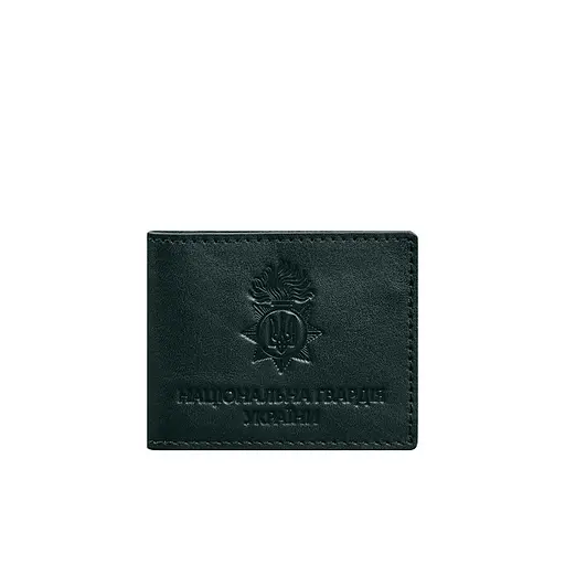 Кожаная обложка для служебного удостоверения Национальной гвардии Зеленая - фото 6