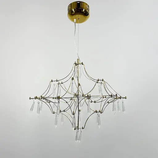 Невагома золота Led люстра d60 см | Арт. MJ 156-600 Titanium | Line F - фото 3