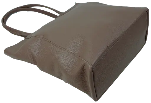 Женская кожаная сумка на двух ручках Borsacomoda коричневая sum0028734 - фото 4