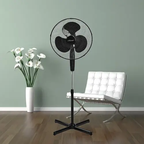 Напольный поворотный электрический универсальный вентилятор Maestro MR-901 с защитной решеткой для дома офиса - фото 2