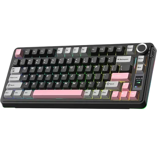 Клавиатура беспроводная Aula S75 Pro Black Grey Pink (S75PRO-BGP) - фото 1