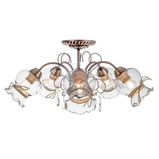 Люстра стельова Brille флористика E27 60W BZ (BCL-662S/5) - фото 4