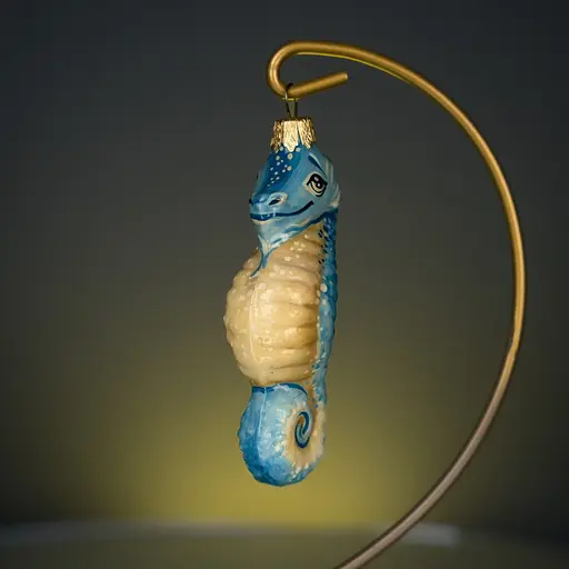 Ялинкова прикраса Різдвяні історії Морський коник скло (4820001154702) - фото 3