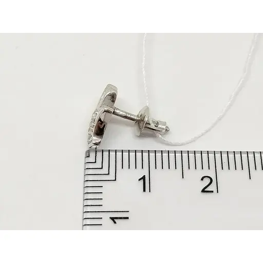 Серебряные серьги-пуссеты Агни Ладошка с фианитами. 2454/9Р-CZ - фото 4