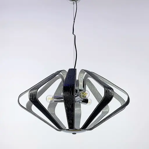 Подвесная люстра с элементами экокожи Black Adele Line.F S 1827/3 BK - фото 2