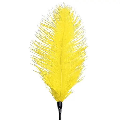 Лоскіт зі страусиним пером Art of Sex - Feather Tickler, колір Жовтий - фото 3