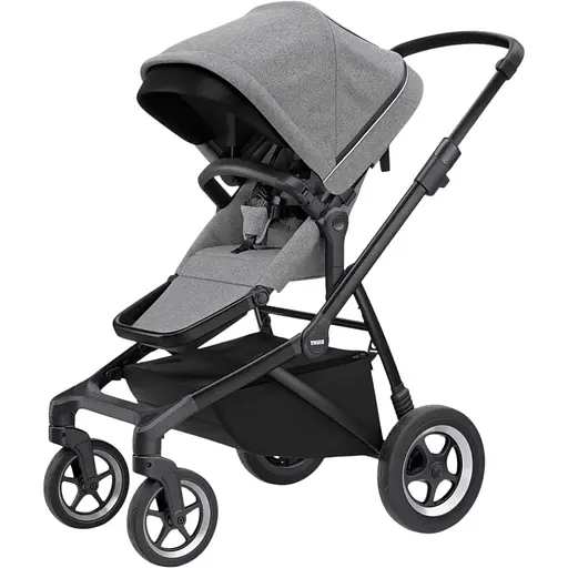 Детская коляска Thule Sleek Black/Grey Melange (TH 11000021) - фото 1