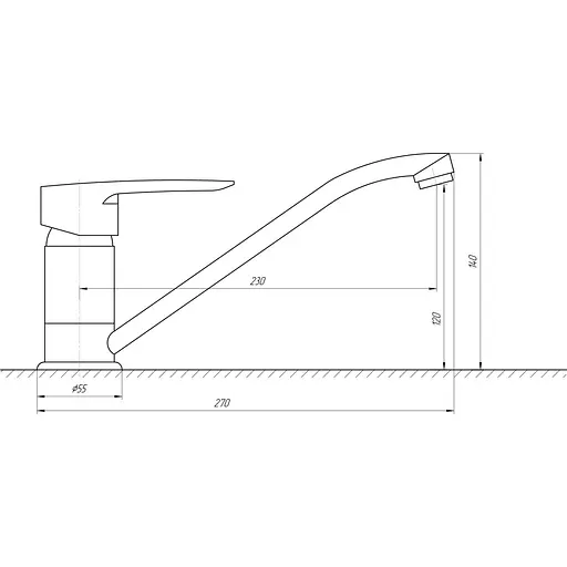 Змішувач для кухні Cristal Seva GSV-0203M 000007998 Хром - фото 4