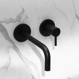 Змішувач для раковини настінний Paffoni Light вилив 123 мм black matt LIG104NO70, Чорний матовий - фото 5