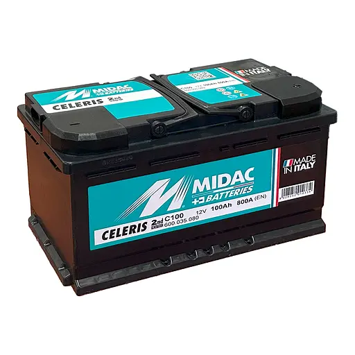 Аккумулятор 6СТ-100A MIDAC CELERIS, 12V, 100Ah (-/+) евро, EN800А