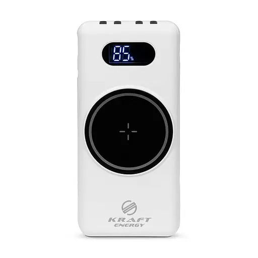 Повербанк 10000mAh Power Bank Kraft KPB-1110W White бездротова зарядка (43-00098)