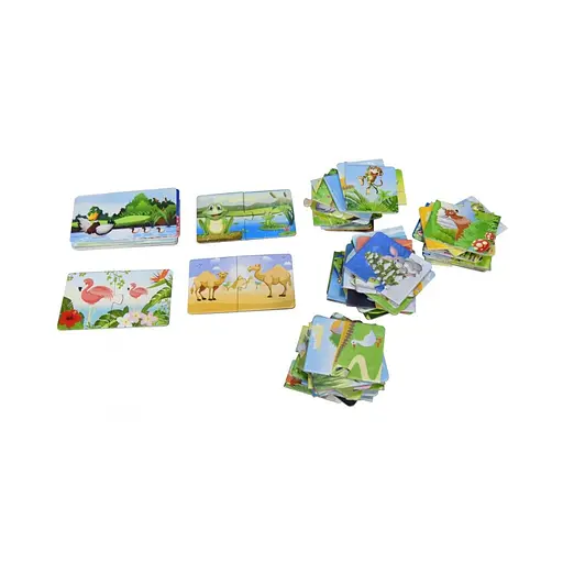 Пазлы Кто чья мама? Strateg 30701, 36 парных частей