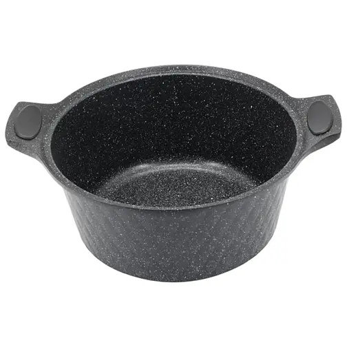 Набор кастрюль Styleberg 1527 6 предметов мраморное покрытие Черный - фото 2