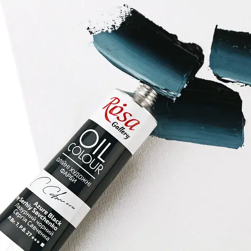 Фарба олійна Лазурний чорний Сергія Савченка (120) 45 мл Rosa Gallery - фото 3