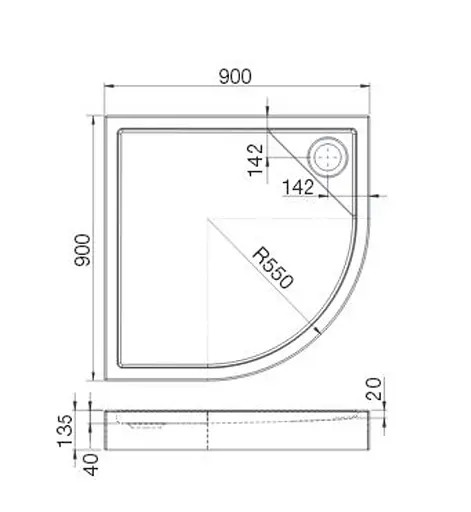 Душовий піддон Roca Malaga Rondo 90x90 A276260000 - фото 3