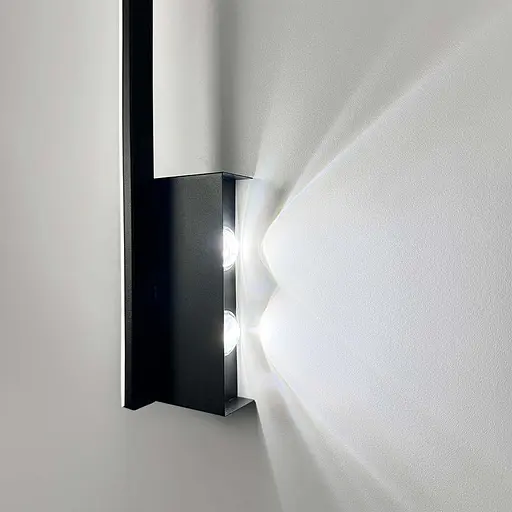 Бра в черном корпусе с линзами по правой стороне 60 см Line F Арт. WJ011 w/600 L BK - фото 3