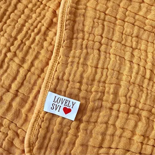 Набір рушників дитячих Lovely Svi органічна бавовна (муслін) – 6-шарів, 80 x 80 см, від 0 до 2 років, Жовтий і Зелений, 2 шт. - фото 5