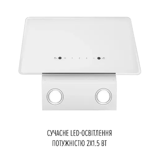 Вытяжка декоративная наклонная PERFELLI VIO 5HW BIANCO - фото 8