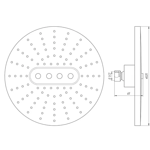 Верхний душ Globus Lux SD07A, Хром - фото 5