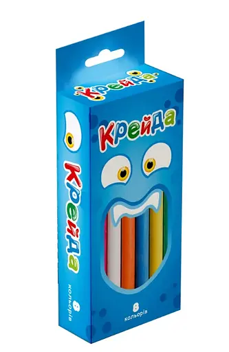 Крейда маленька кругла, 8 штук, різнокольорова, Стратег, 50105