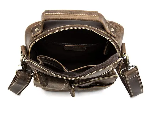 Чоловіча шкіряна сумка Vintage 22х28х6 см sum0012518 - фото 5