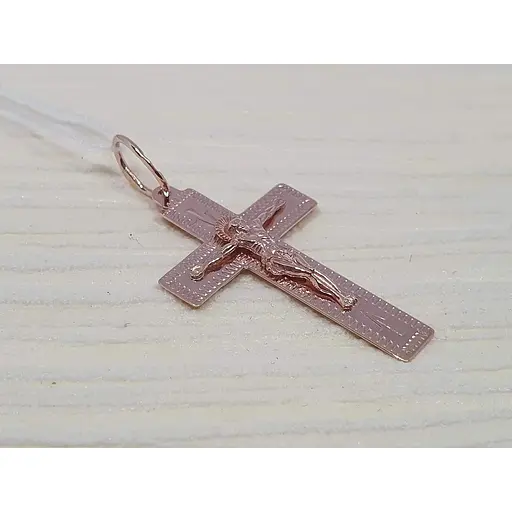 Золотой крест Харьковская ювелирная фабрика Распятие Христа. 101-М НВО - фото 2