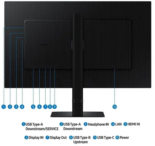 Монітор 27" Samsung ViewFinity HRM S60UD QHD IPS 100Hz (LS27D604UAIXUA) - фото 11