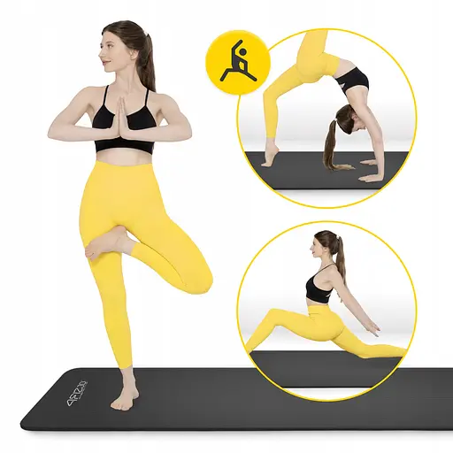 Коврик (мат) спортивный 4FIZJO NBR 190 x 100 x 1.5 см для йоги и фитнеса Black (P-5905973407120) - фото 11