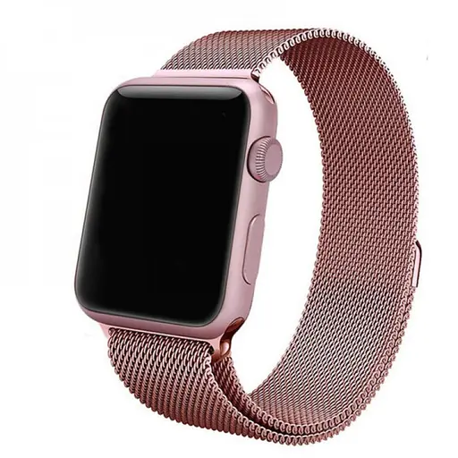 Ремінець Milanese Loop Design для Apple Watch 42(ser.1-3)/44/45/46/49mm Rose Gold - фото 2
