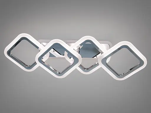 Світлодіодна люстра смарт світильник з пультом, 60Вт, хром - фото 3