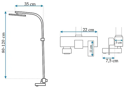 Душова система Rea Navaro хром з виливом REA-P0802, Хром - фото 7