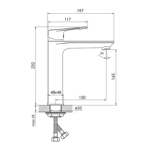 Змішувач для умивальника Imprese Vite f03507401AB Хром - фото 2