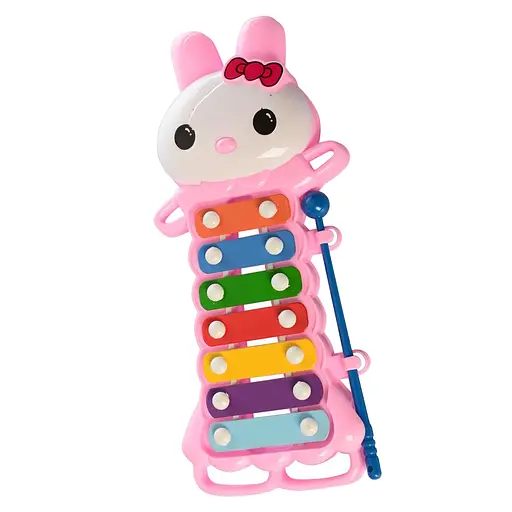 Ксилофон, 7 тонов, с палочкой (в ассортименте)