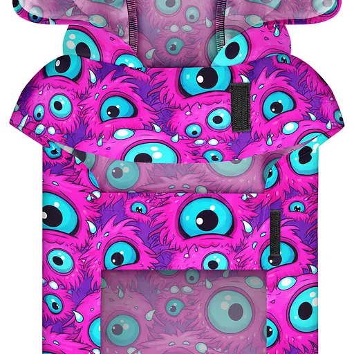 Дощовик-накидка з капюшоном для собак Waudog Clothes, малюнок "Око монстра", XXS, А 23-26 см, B 30-36 см, С 15-20 см - фото 4