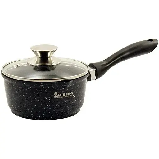 Ковш Zauberg алюминиевый с мраморным покрытием и крышкой 1.9 л (0718-BL)