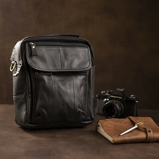 Чоловіча шкіряна сумка Vintage 22х24,5х9 см sum0012303 - фото 3