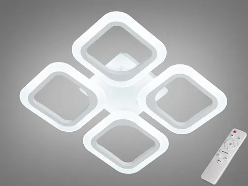 Світлодіодна люстра смарт світильник з пультом, димером, 55W, білий - фото 1
